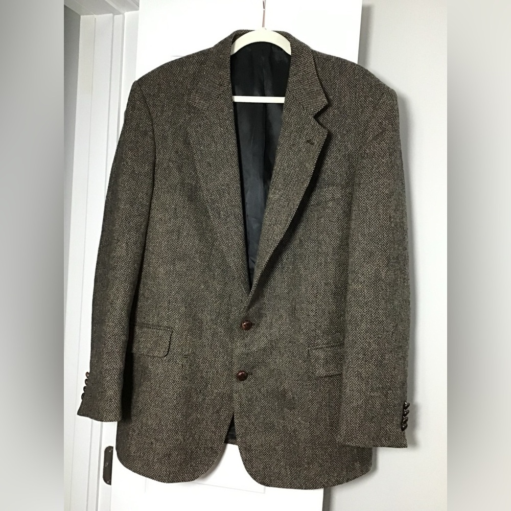 Robert Stock  Classics Textured Brown wool Sport Coat 42L Men